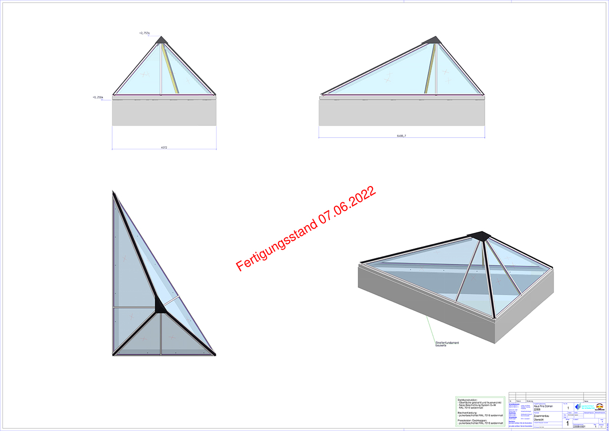 Tetraeder in Planung